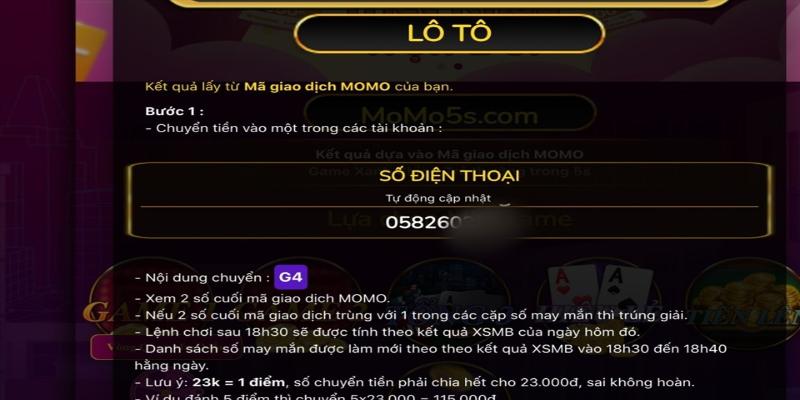 188BET hướng dẫn tân thủ cách chơi tài xỉu qua momo